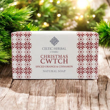 Load image into Gallery viewer, Christmas Cwtch Soap with Spiced Orange and Cinnamon 100g