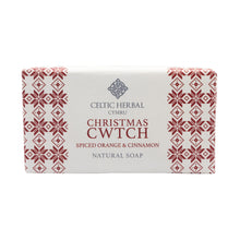 Load image into Gallery viewer, Christmas Cwtch Soap with Spiced Orange and Cinnamon 100g
